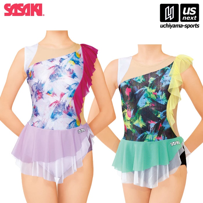 【クーポンでさらに10%引】 ササキ 新体操 ジュニア用 スカート付きレオタード 2024年継続モデル  [自社]【あすつく対応】【メール便不可】 j7374s