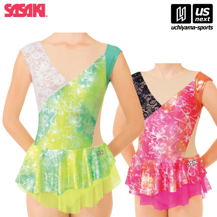 【クーポンでさらに10%引】 ササキ 新体操 ジュニア用 スカート付きレオタード 2024年モデル  [自社]【あすつく対応】【メール便不可】 J7376S