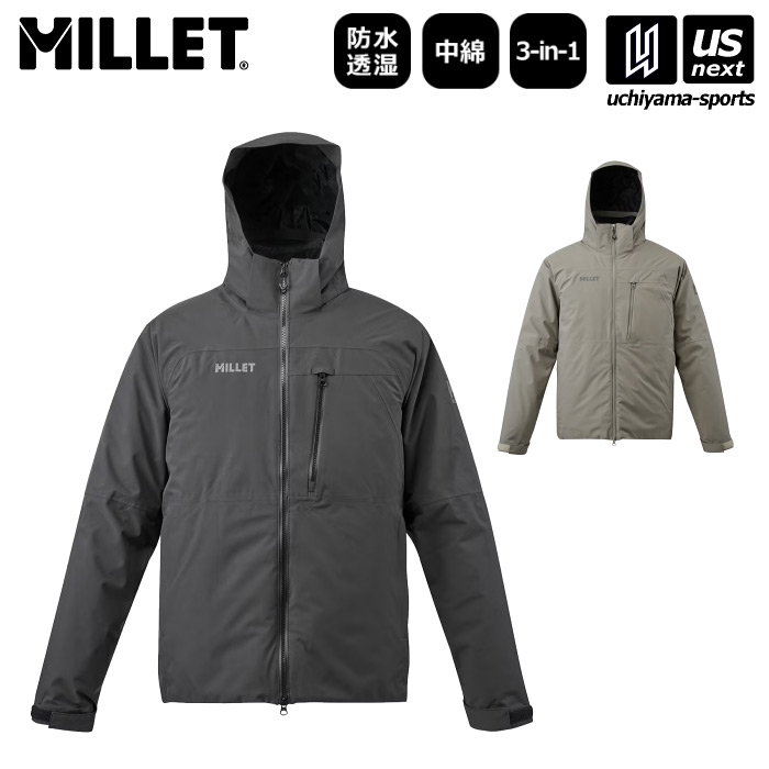 【さらに10%引(一部対象外)】 ミレー メンズ ポベダ 3 イン 1 ジャケット POBEDA 3 IN 1 JKT 2024〜25年秋冬モデル  [自社]【あすつく対応】【メール便不可】 MIV0