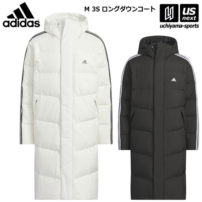 【さらに10%引(一部対象外)】 アディダス メンズ M 3S ロングダウンコート 2024～25年秋冬モデル [自社]【あすつく対応】【メール便不可】 KWX22
