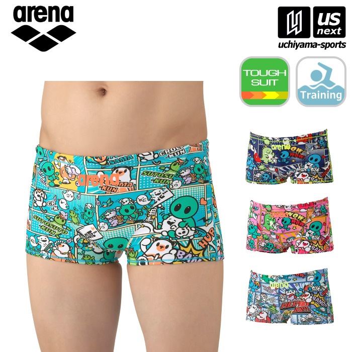 【クーポンでさらに10%引】アリーナ 水泳 メンズ トレーニング水着 トレーニングスパッツ ショートレッグ 2025～26年秋冬モデル  [M便 1/1][自社]【あすつく対応】 AS5FWM14M