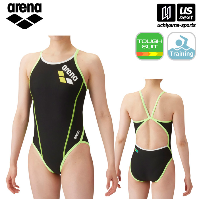 【クーポンでさらに10%引】アリーナ 水泳 レディース トレーニング水着 トレーニングワンピース オープンバック 2025年継続モデル  [M便 1/1][自社]【あすつく対応】 SAR4100W
