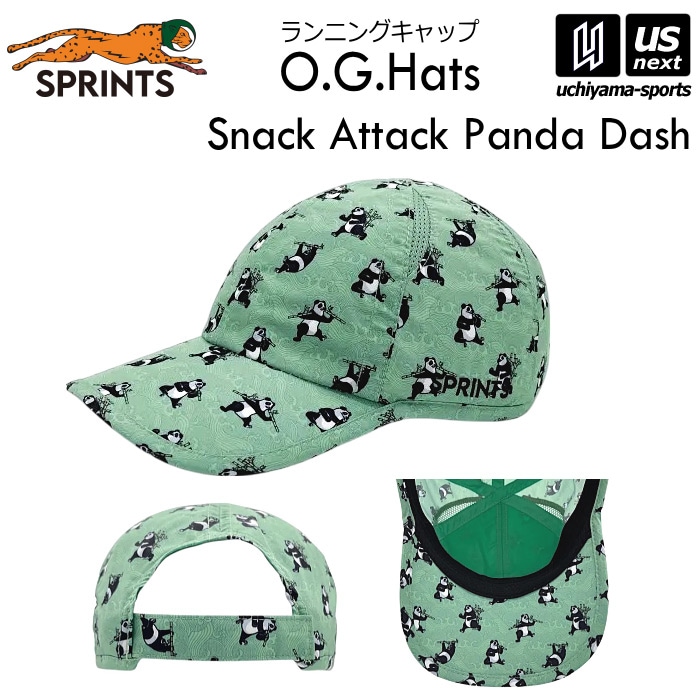 【さらに10%引(一部対象外)】スプリンツ 帽子 ランニングキャップ O.G.Hats Snack Attack Panda dash Hat スナックアタックパンダダッシュ 2025年夏モデル [自社]【あすつく対応】【メール便不可】 oghats