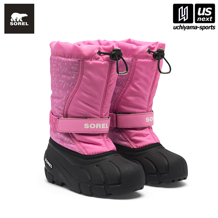 【クーポンでさらに10%引】（国内正規品） ソレル ジュニア ウィンターブーツ ユースフルーリー ブーツ プリント YOUTH FLURRY BOOT PRINT 2025～26年秋冬モデル  [物流]【あすつく対応】【メール便不可】 NY5193