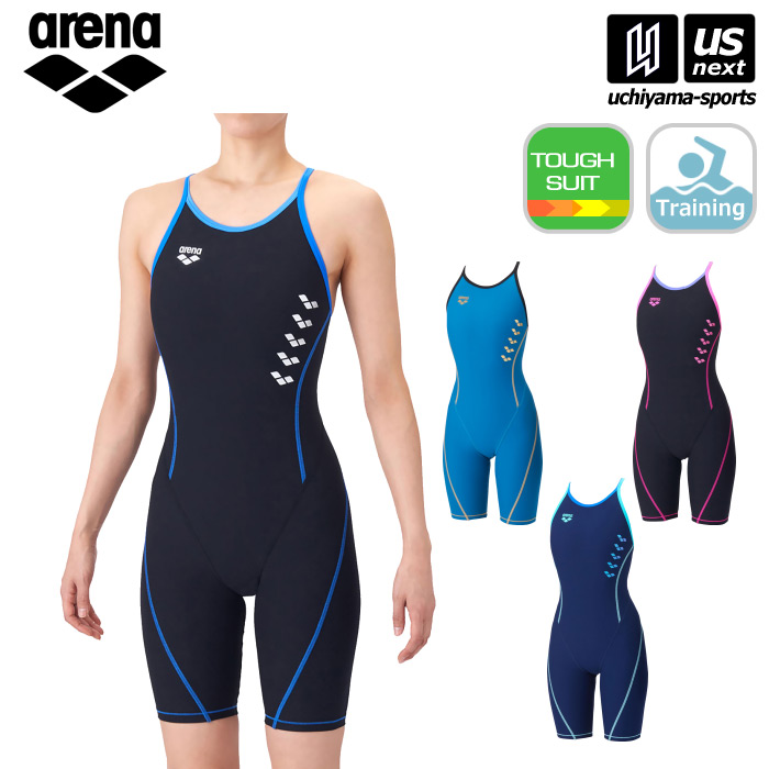 【クーポンでさらに10%引】アリーナ 水泳 レディース トレーニング水着 トレーニングワンピーススパッツ ハーフレッグ 2026年春夏モデル  [M便 1/1][自社]【あすつく対応】 AS6SWM06L