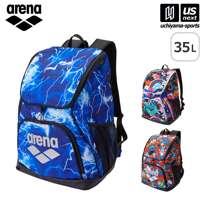 【クーポンでさらに10%引】アリーナ 水泳 バックパック 総柄 35L 2026年春夏モデル  [自社]【あすつく対応】【メール便不可】 AS6SBP31U