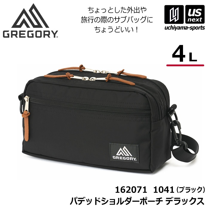 （国内正規品）グレゴリー パデッドショルダーポーチ DX ブラック デラックス ポーチ ショルダーバッグ 小さめ 2026～27年秋冬モデル [自社]【あすつく対応】【メール便不可】 1620711041