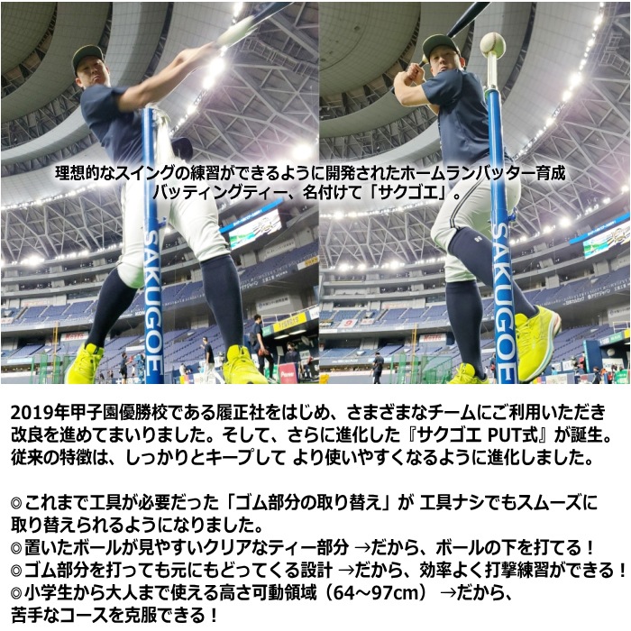 サクゴエ バッティングティー SAKUGOE 大阪のものづくり企業HANG  [自社]【あすつく対応】【メール便不可】 SAKUGOE