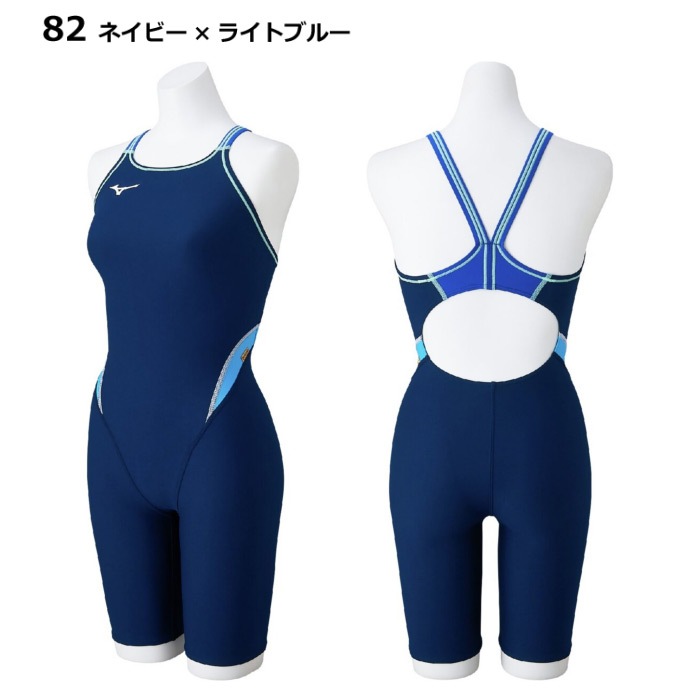 Mizuno レディース 練習用競泳水着 Lサイズ ホワイト/ライトブルー 競泳水着 レディース 練習用 MIZUNO ミズノ N2JQ025001 ホワイト
