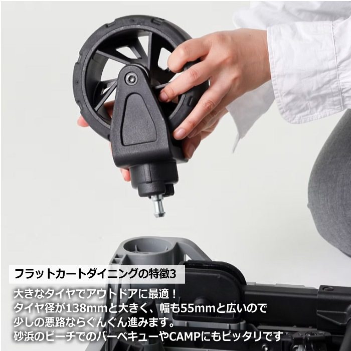  花岡車輌 フラットカート ダイニング + テーブルコンテナ2個 セット組 F-CART DINING 台車 テーブル  [自社]【あすつく対応】 FCARTDINING TC