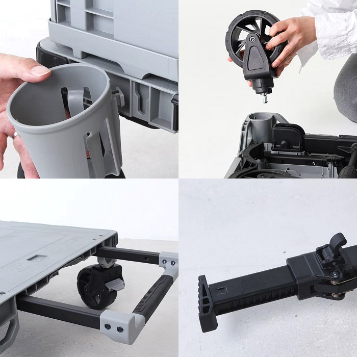  花岡車輌 フラットカート ダイニング + テーブルコンテナ2個 セット組 F-CART DINING 台車 テーブル  [自社]【あすつく対応】 FCARTDINING TC