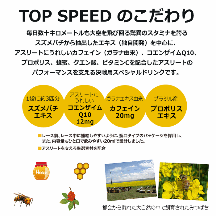 トップスピード TOP SPEED 20g×6袋 スズメバチエキス はちみつ配合