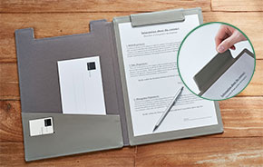 キングジム レザフェス クリップボード カバー付き A4サイズ