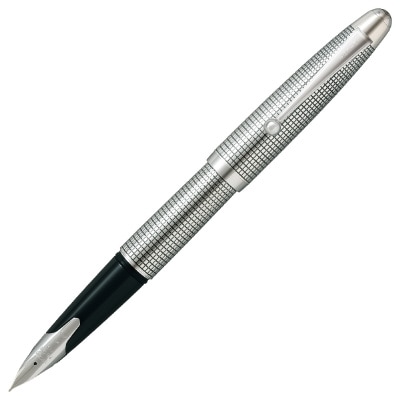 【日本古来の伝統美】 パイロット シルバーン FK-5MS 格子・つむぎ・石だたみ 万年筆 【銀蝕刻の万年筆】