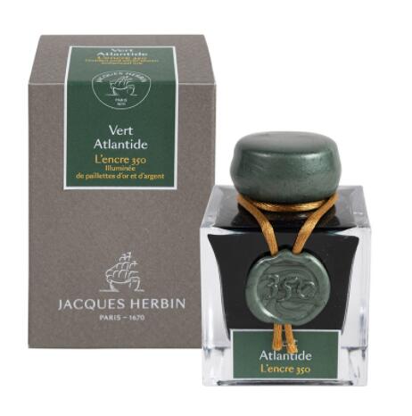 ジャックエルバン万年筆インキアニバーサリーインク350　アトランティスグリーン50ml(HBJ15139)万年筆・つけペン用クオバディスジャパンインクコレクション金…