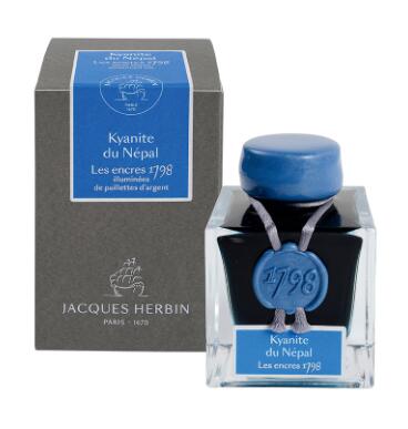 ジャックエルバン万年筆インキアニバーサリーインク　ナイトネパール50ml(HBJ15513)万年筆・つけペン用クオバディスジャパンインクコレクション銀色の微粒子入り