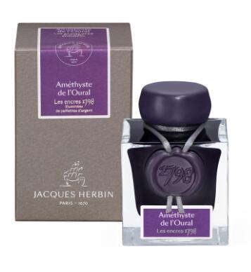 ジャックエルバン万年筆インキアニバーサリーインク　アメジストウラル50ml(HBJ15579)万年筆・つけペン用クオバディスジャパンインクコレクション銀色の微粒子…