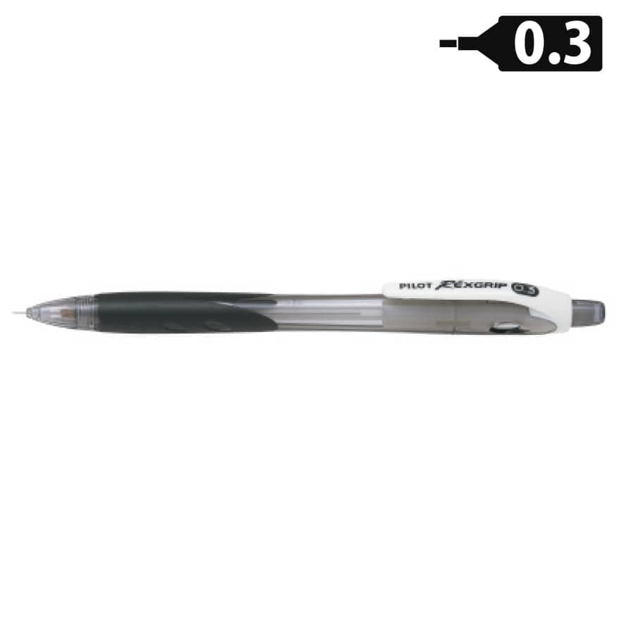パイロット レックスグリップ シャープペンシル クリアブラック 0.3 HRG-10R3-CB シャープペンシル シャープペン シャーペン