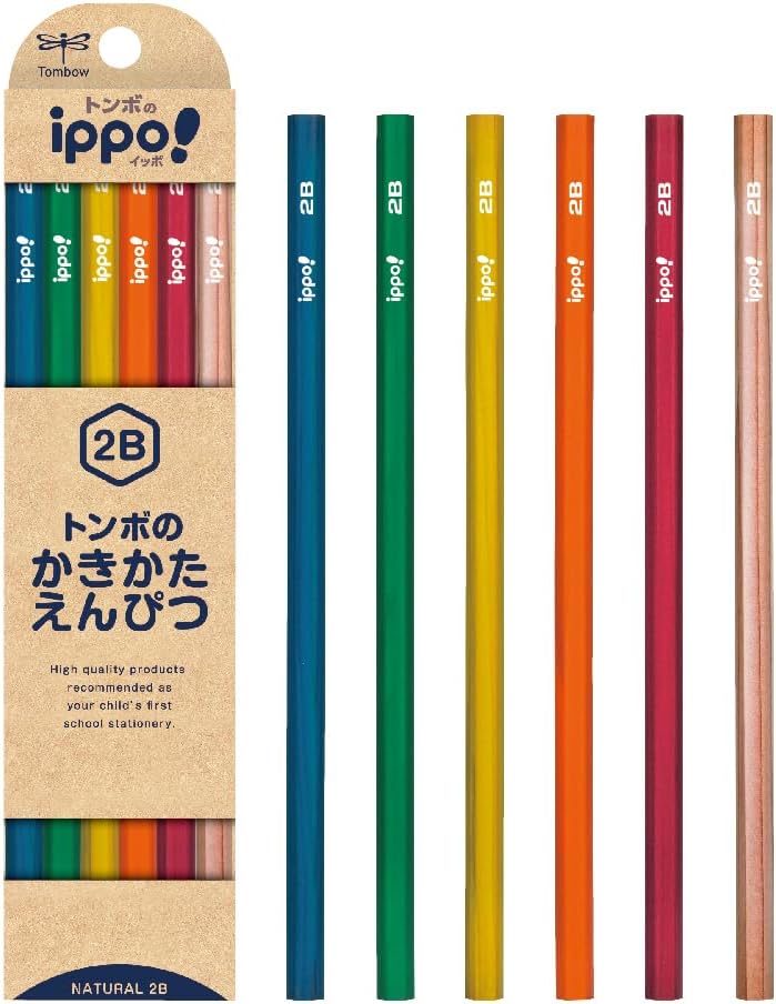 【金箔押し鉛筆名入れ無料】 トンボ鉛筆 ippo! かきかたえんぴつ KB-KNN04 えんぴつ 鉛筆 【メール便発送できます】 【新入学におすすめ！】 えんぴつ名入れ 金箔押し B・2B 卒園記念品 入学祝い ギフト