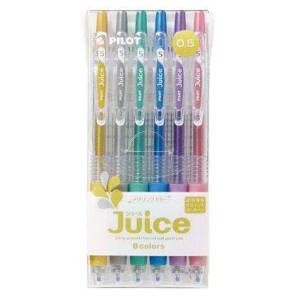 パイロット ゲルインキボールペン ジュース0.5mm メタリック 6色セット LJU60EF-6CM