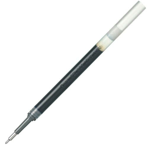 ぺんてる　ゲルインキボールペン替芯　ノック式エナージェル用 0.5mm<極細>黒　10本パック