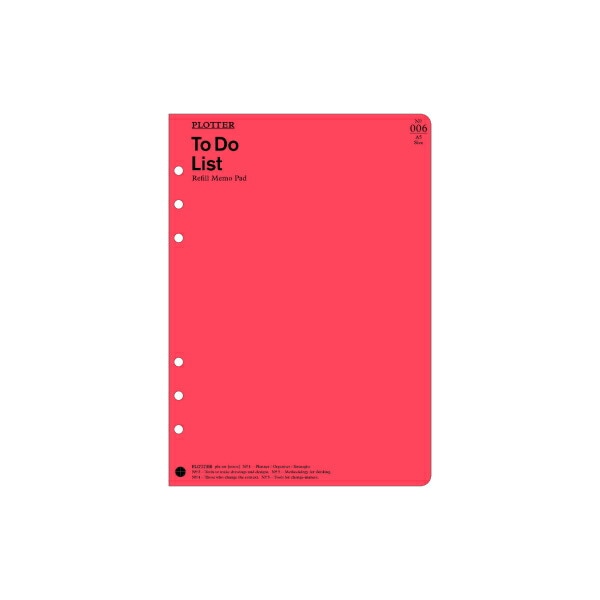 デザインフィル PLOTTER システム手帳 A5サイズ リフィル To Do List No006メモパッド To Do リスト50枚