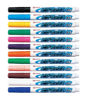 サクラクレパスピグマックス細字水性マーカーお得なまとめ買い10本セット