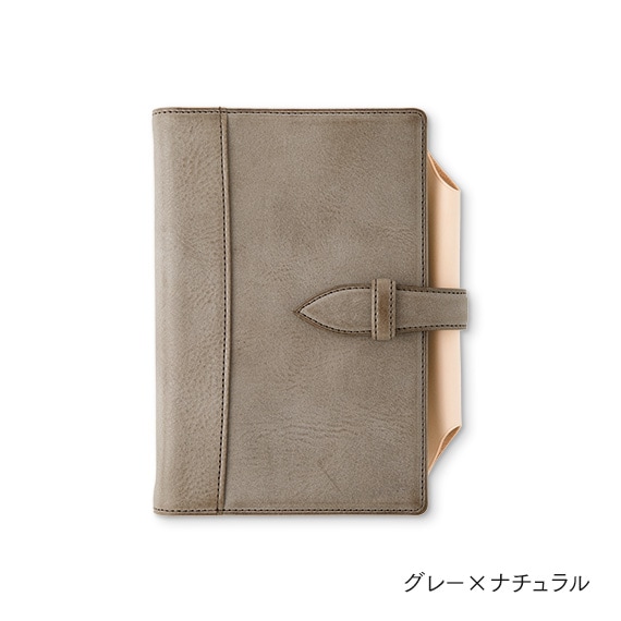 【NEW MODEL「N/PEARCE」】KNOX ノックス N/PEARCE エヌ/ピアス システム手帳 バイブルサイズ グレー×ナチュラル 124-819-21 システム手帳【クラシカルで優美な曲線デザイン】