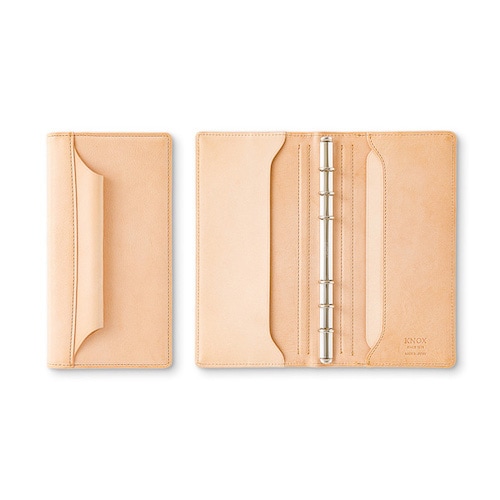 【NEW MODEL「N/PEARCE」】KNOX ノックス N/PEARCE エヌ/ピアス システム手帳 ナローサイズ ナチュラル×ナチュラル 122-819-85 システム手帳【クラシカルで優美な曲線デザイン】