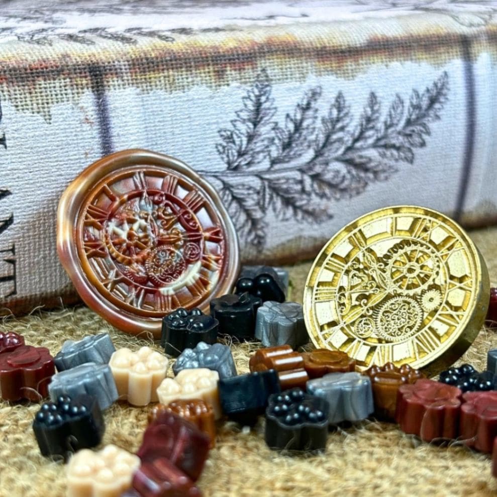 【シーリングワックス必需品】 エクシム 【30㎜】クロックワーク【スタンプヘッド】 SWH-CW シーリングヘッド