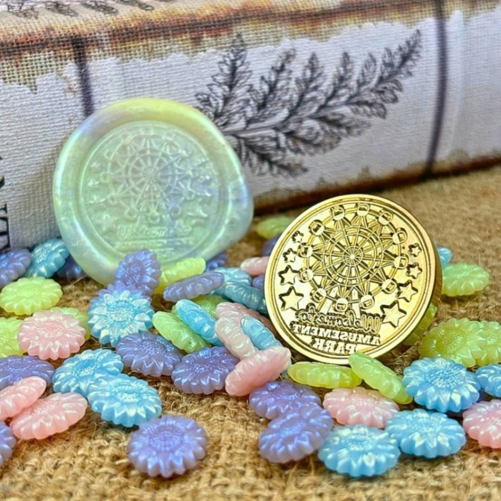【シーリングワックス必需品】 エクシム 【30㎜】フェリスホイール【スタンプヘッド】 SWH-FW シーリングヘッド