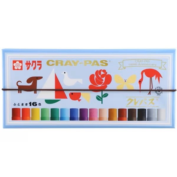 【クレパス100周年記念】 サクラクレパス クレパス 太巻 16色 アニバーサリー ライトブルー LP16R-A1 クレパス 太巻 【限定パッケージ・】