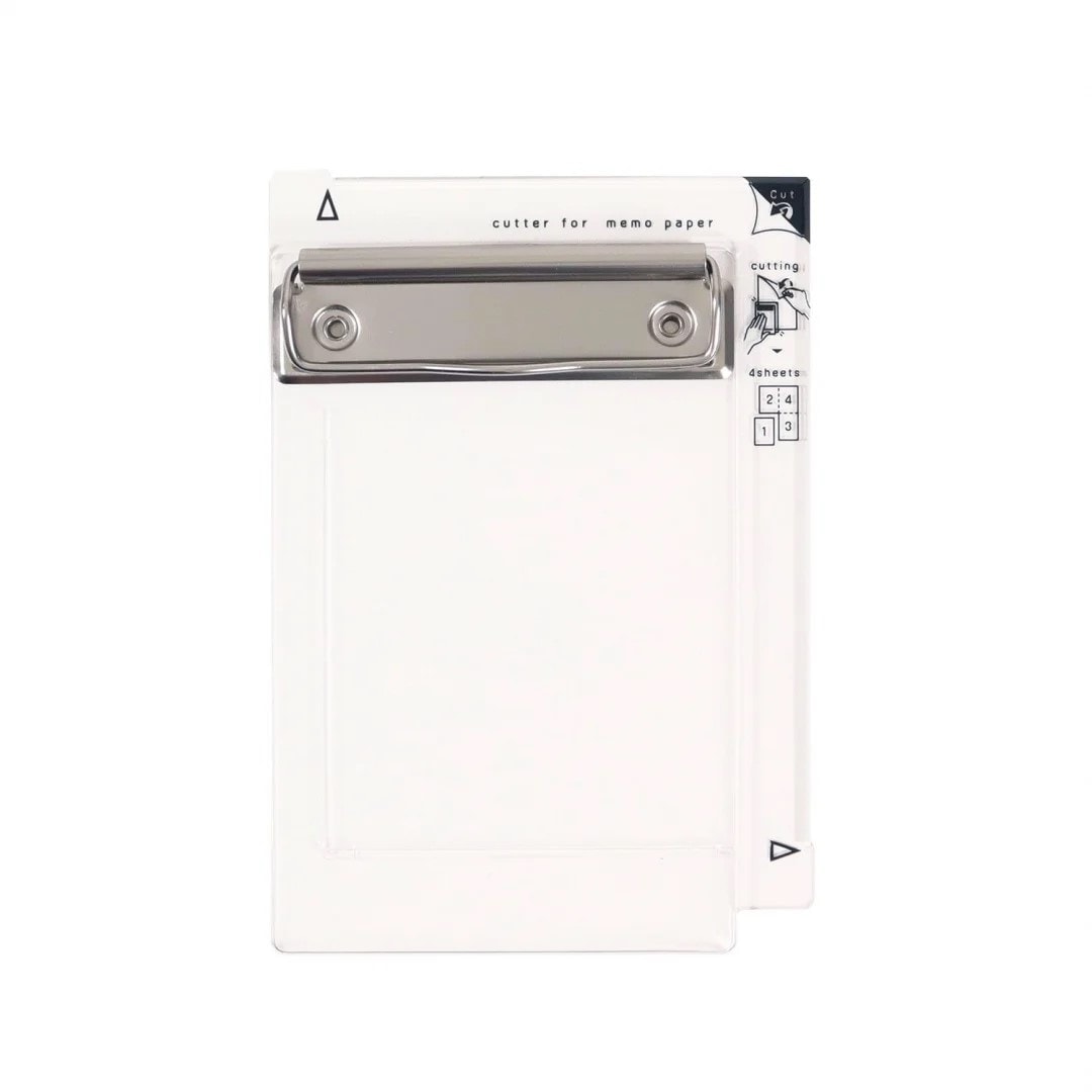 【メモ用紙を作れるペーパーカッター】 クツワ ヨンブンカッツ クリア VS028CL メモパッド ペーパーカッター 【メモパッドとして使えます】