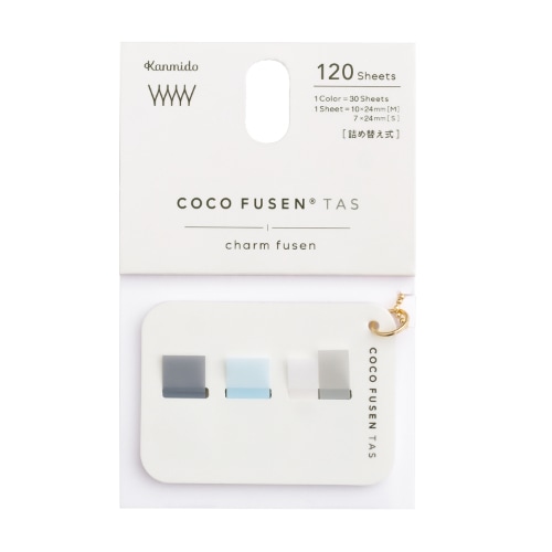 カンミ堂 ココフセン タス チャームふせん スクエア ホワイトグレー CFT-A-201