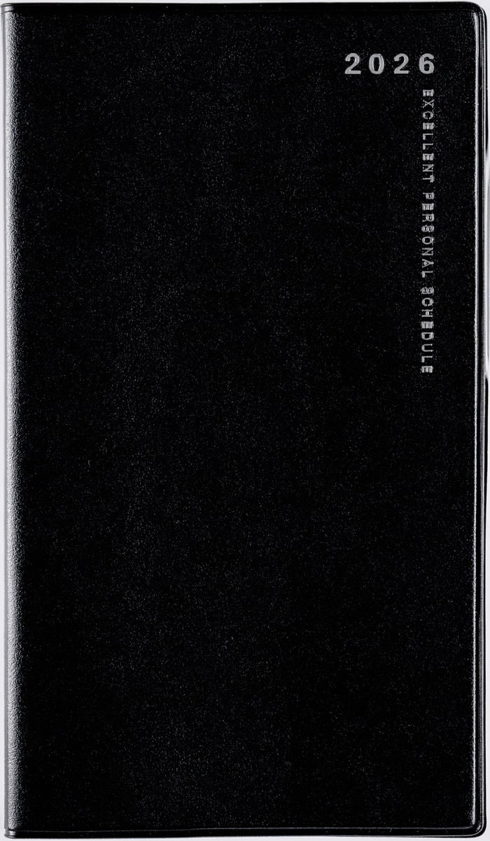 【2026年1月始まり】 高橋書店 [No.261] リベルデュオ 1【ミッドナイト・ブラック】 No.261 ダイアリー スケジュール帳 手帳【月間ページとメモのシンプル手帳】