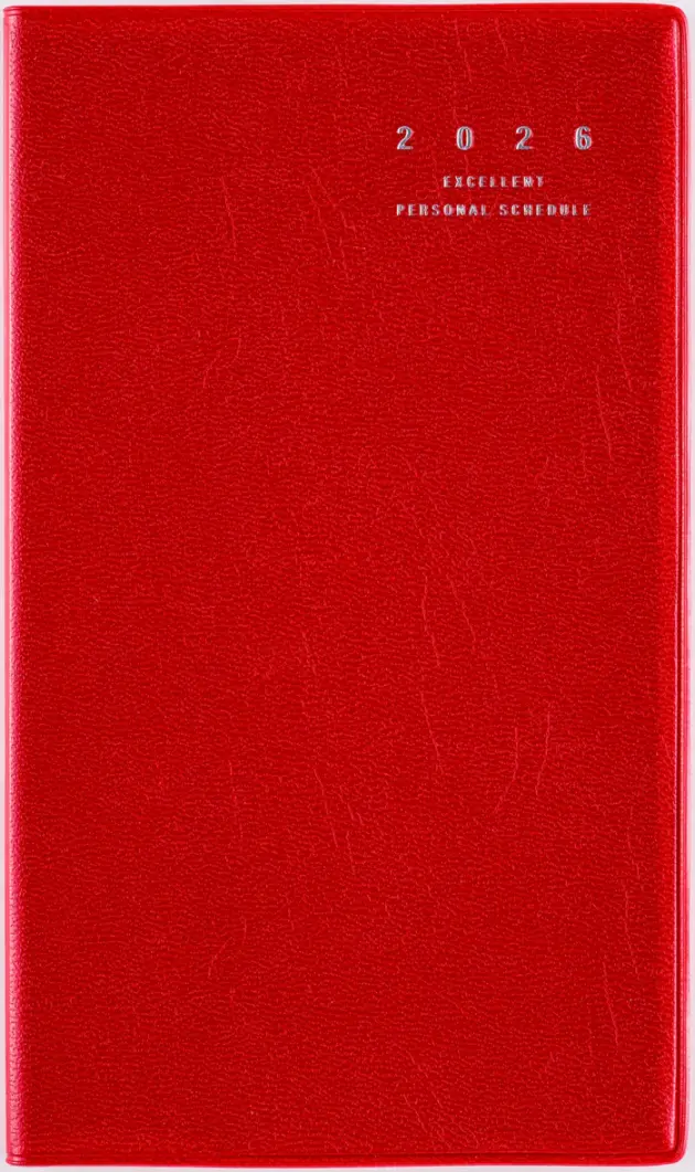 【2026年1月始まり】 高橋書店 [No.304] リベル インデックス 4【クラッシーレッド】 No.304 ダイアリー スケジュール帳 手帳【月間ページとメモのシンプル手帳】