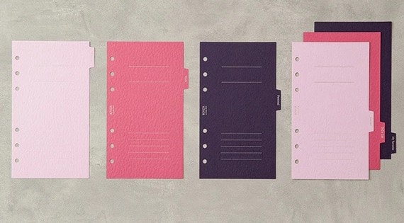 【再入荷】【数量限定】KNOX ノックス ペーパーインデックス すもも 6枚 バイブルサイズ 横6山 899-935-16