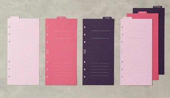 【再入荷】【数量限定】KNOX ノックス ペーパーインデックス すもも 6枚 ナローサイズ 横6山 899-935-17