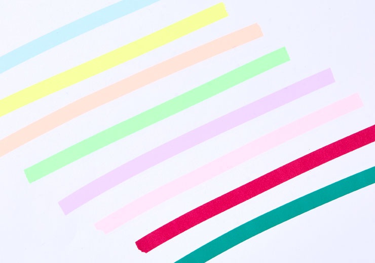 Kept キエラ　消しゴムで消せるラインマーカー　KP1318 ブルー＆イエロー KP1319  パープル＆ピンク KP1320 オレンジ＆ライム KP1321 レッド＆グリーン（暗記用）