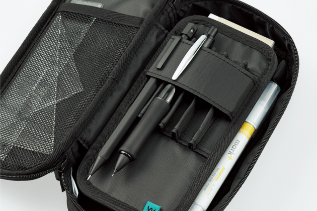 コクヨ 波なみホルダーペンケース〈ウェブレ〉(WAVELE) F-VBF340 ブラック ネイビー グレー レッド