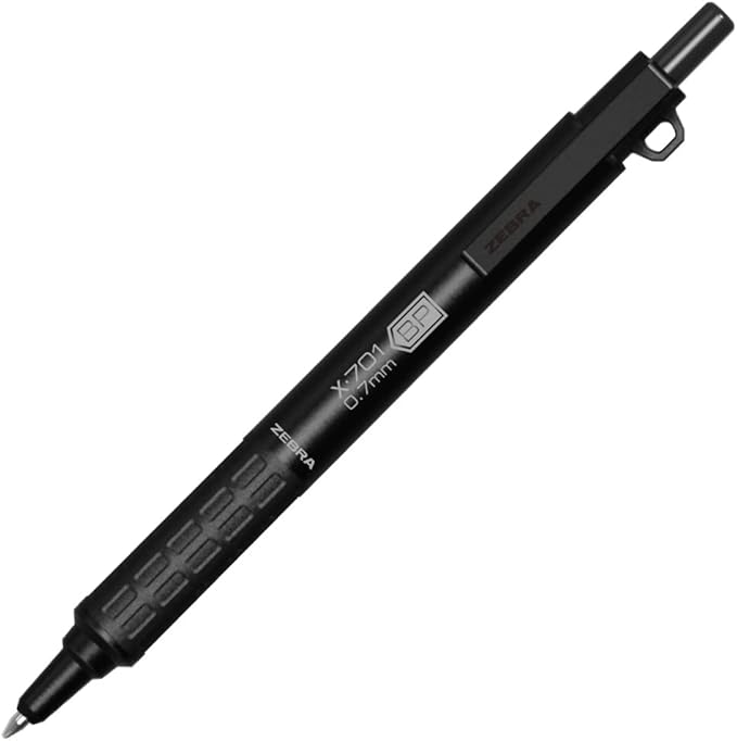 【日本未発売モデル】 ゼブラ ZEBRA 油性ボールペン X-701 加圧式 0.7mm 黒インク BAZ97-BK-KN 油性ボールペン 【限定レア商品】