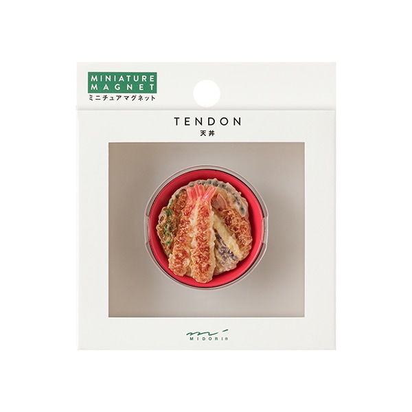 【日本の食を繊細な技術で表現したマグネット】 ミドリ midori ミニチュアマグネット 1個入 天丼柄 43435006 43435-006 ミニチュア マグネット 【強力なネオジム磁石を採用！】