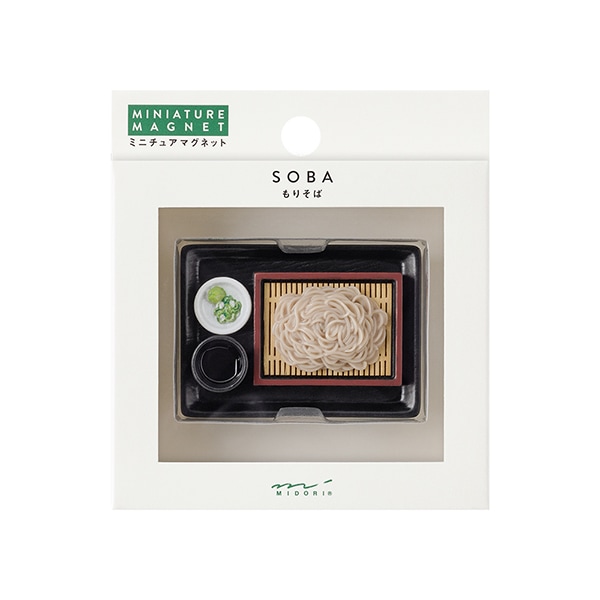 【日本の食を繊細な技術で表現したマグネット】 ミドリ midori ミニチュアマグネット 1個入 もりそば柄 43437006 43437-006 ミニチュア マグネット 【強力なネオジム磁石を採用！】