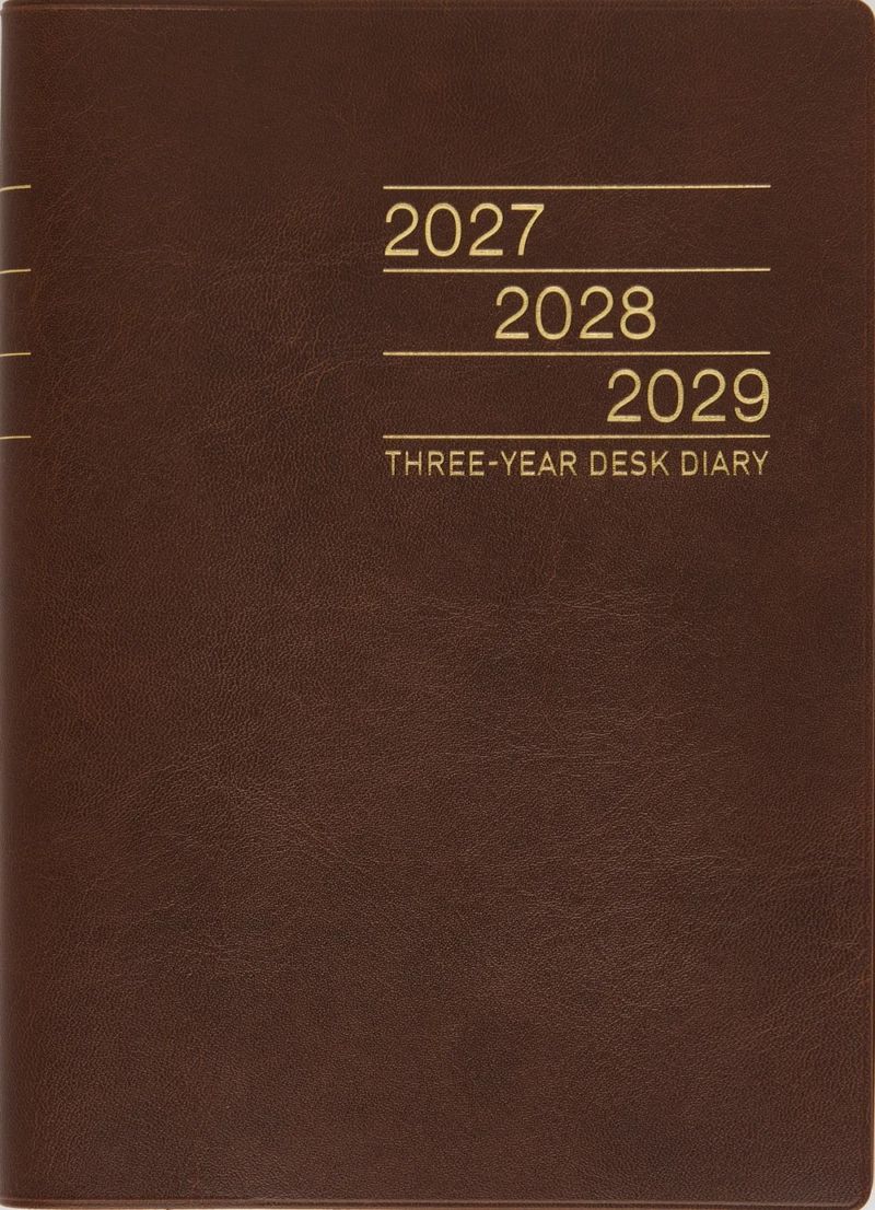 【2027年1月始まり】 高橋書店 [No.63] 3年卓上日誌【茶】 No.63 ダイアリー スケジュール帳 手帳【プライベート・ビジネスに、3年使える卓上日誌】
