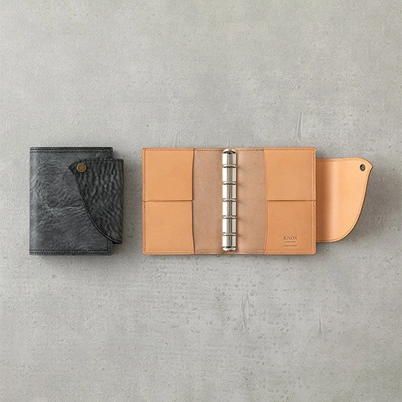 【ミニ5サイズ登場】 ノックス KNOX FLUCT/フラクト システム手帳 ミニ5サイズ ホック付 13ミリ径 123-818-20 123-818-85