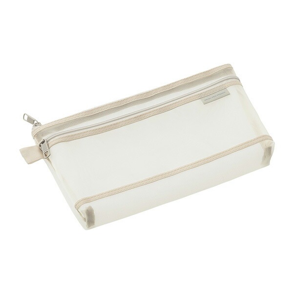 【軽くて中身が見やすい】 ミドリ メッシュペンポーチ グレーA 41833-006 メッシュペンポーチ