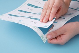 	 【名刺サイズに切り離せる】 エーワン いろいろなプリンタで印刷できる！ 51861　厚口タイプ 【名刺】マルチカード10面付 10シート/100枚