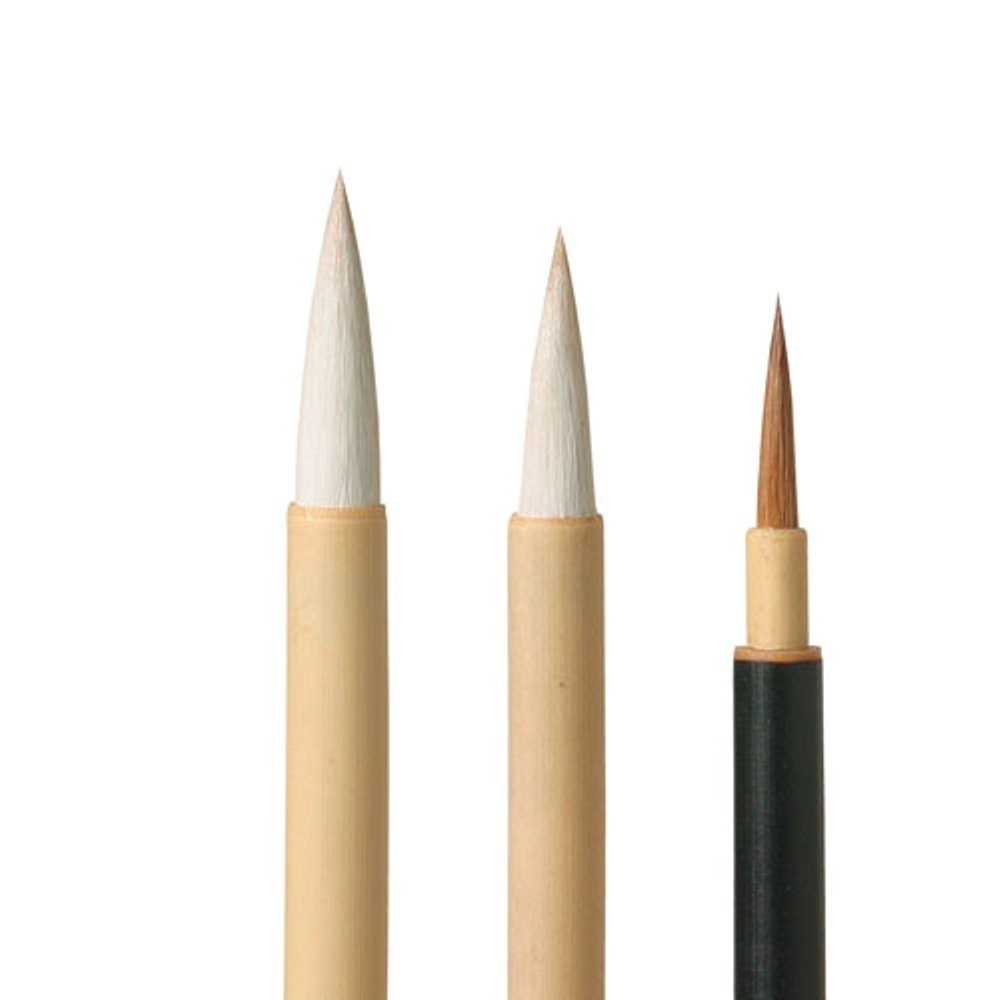【絵手紙用】 あかしや 絵手紙入門筆3本組 AN/3VS 【お買得セット】