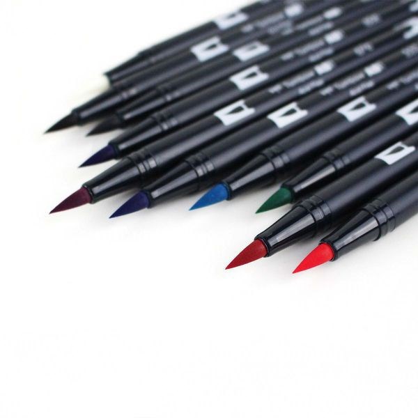 アメリカのヒット商品トンボ鉛筆水性マーカー DUAL BRUSH AB-T10色セット ギャラクシーAB-T10CGA本格グラフィックマーカーギャラクシーセット