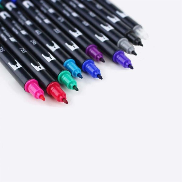 アメリカのヒット商品トンボ鉛筆水性マーカー DUAL BRUSH AB-T10色セット ギャラクシーAB-T10CGA本格グラフィックマーカーギャラクシーセット